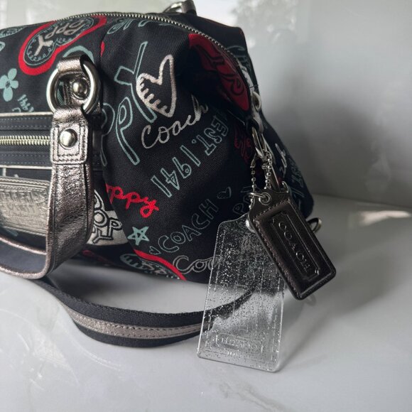 COACH POPPY GRAFFITI LUREX SATCHEL BAG #16200 - Picture 16 of 16
